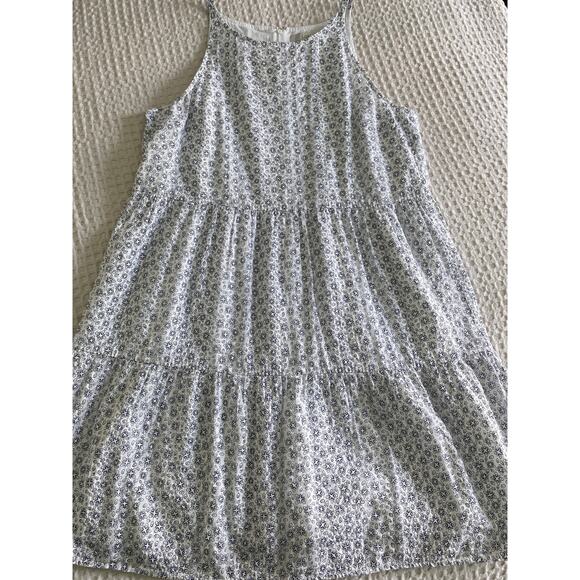 Loft Blue White‎ Geo Tiered Swing Dress Sz XL - Picture 5 of 11